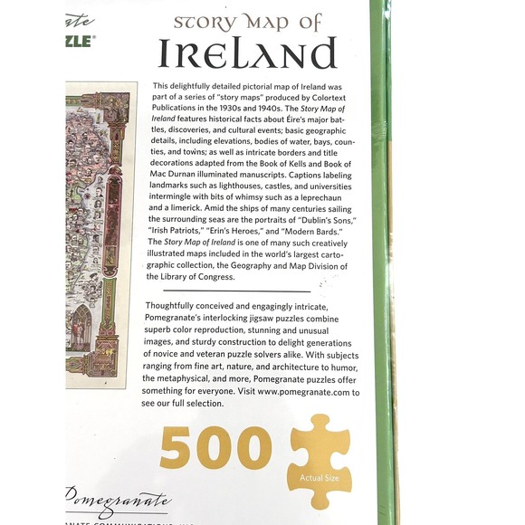 Story Map of Ireland 500 Piece Jigsaw Puzzle Pomegranate ArtPiece New Sealed - Picture 4 of 6